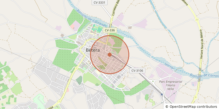 Карта: центр района, расположение показано примерно
