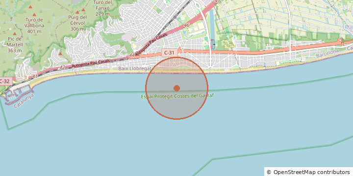 Карта: окрестности, расположение показано примерно