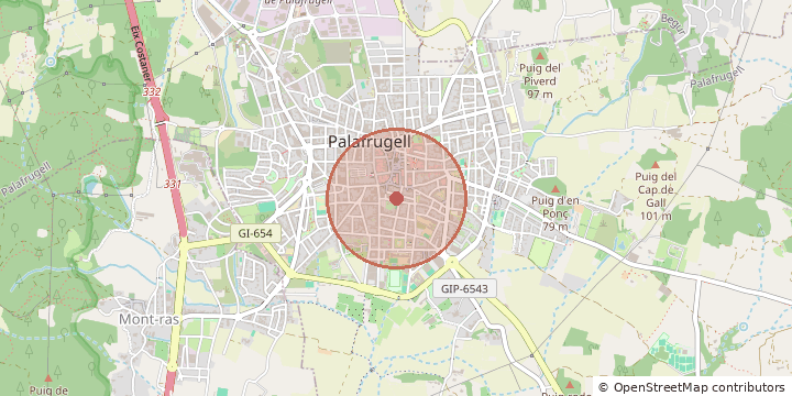 Карта: центр района, расположение показано примерно