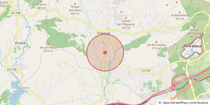 Карта: центр муниципалитета, расположение показано примерно