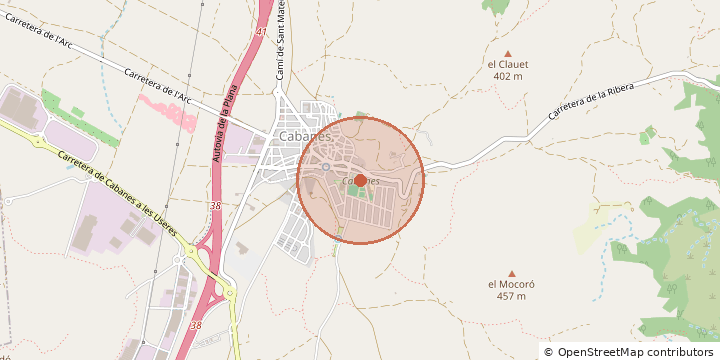 Карта: центр района, расположение показано примерно